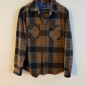 Chaps Men's Flannel- Brown and Black